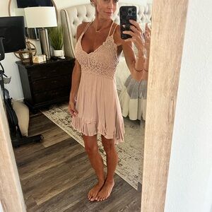 Blush summer dress.